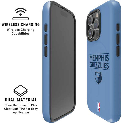 NBA Memphis Grizzlies Standard - Light Blue iPhone 16 Pro Magsafe Impact Case